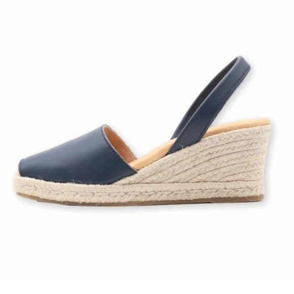 Spanish Sandal CO. Navy blue espadrille wedge sandals - Picture 2 of 9